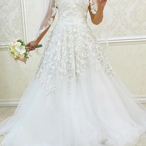 لباس عروس گیپور دار